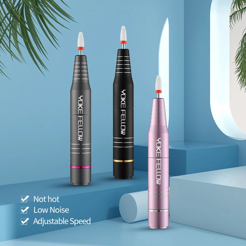 Nail Art Equipment 30000RPM Electric Nail Drill Machine USB Nail Polish Pen Manicure Tool Portable Nail File Milling Cutter Equipment For Salon 231207
