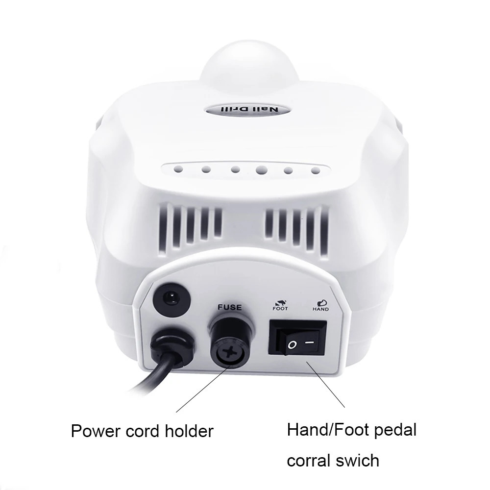 Nail Art Equipment 3500020000 RPM Electric Nail Drill Machine Mill Cutter Sets For Manicure Nail Tips Manicure Electric Nail Pedicure File 231207