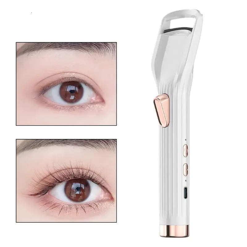 Eyelash Curler Heated Electric USB Rechargeable Eyelashes Curler Quick Heating Long Lasting Makeup Supplies 231202