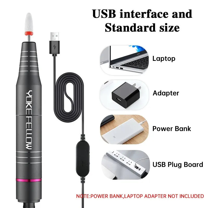 Nail Art Equipment YOKEFELLOW Electric Nail Drill 30000RPM Professional Electric Nail File Kit for Acrylic Gel Nails Manicure Pedicure Home Use 231207