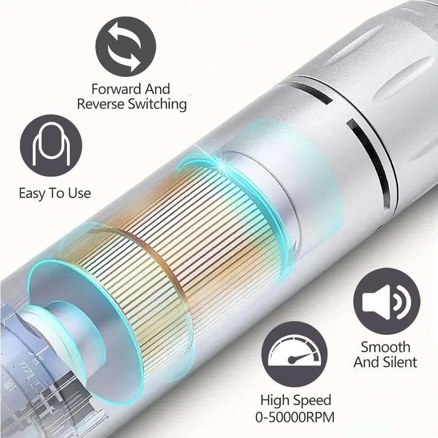 Nail Art Equipment Nail Drills for Acrylic Nail Professional 50000rpm Electric Nail File Machine for Home and Salon Rechargeable Efile for Gel Nail 23