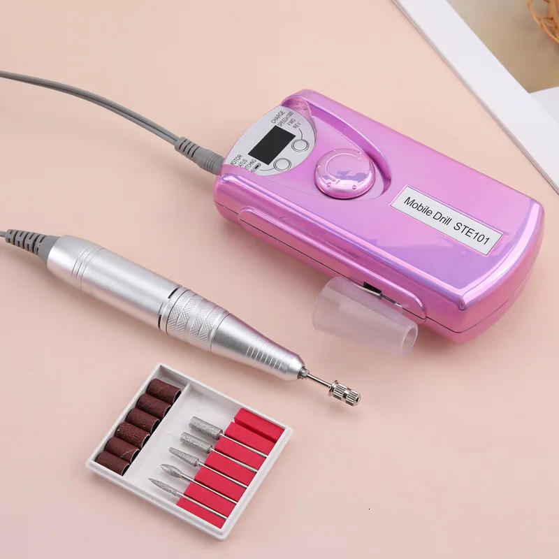 Nail Art Equipment 35000RPM Nail Drill Machine Electric Nail Sander Cordless Rechargable Manicure Machine Milling Cutter Nail Machine 231207