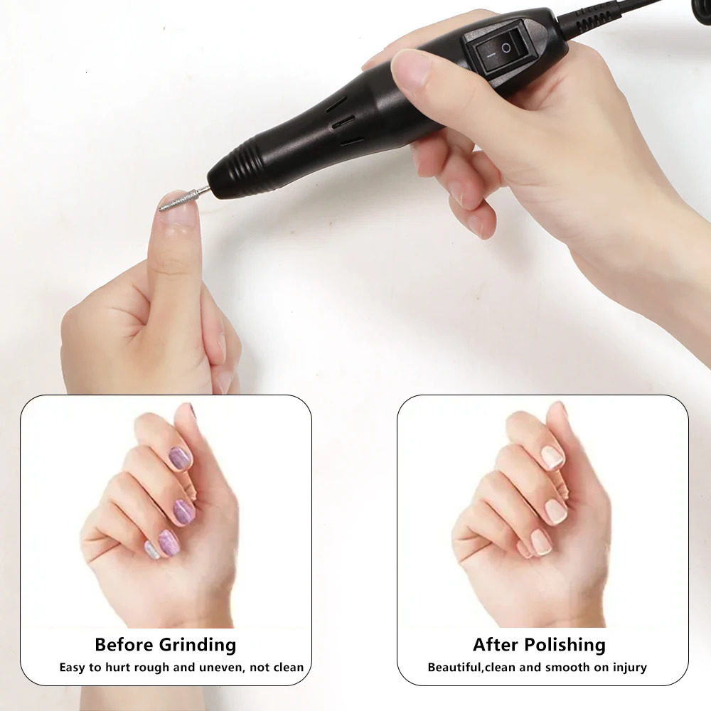 Nail Art Equipment LINMANDA Professional Manicure Drill Machine Set Nail Files Drill Bits Gel Polish Remover Tools Low Noise Cutters Nail File Kit 231