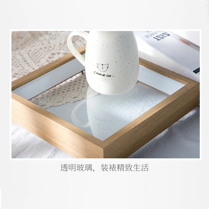 Frames Glass Specimen Po Frame Creative Dried Flower Picture Display Board Bedroom Living Room Decor Simple Desktop Ornament 231207