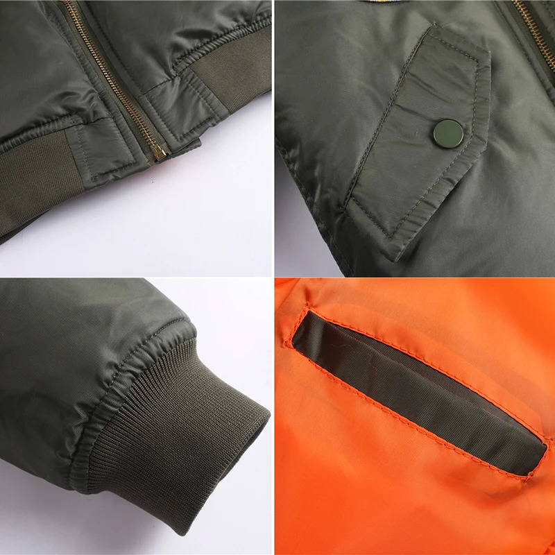 Jackets Jackets 2 10 Years Jacket for Girls Zipper Warm Ma 1 Bomber Flight Boys Coat Kids Outerwear Winter Coats Baby Children Clothes 231207 Y241115P