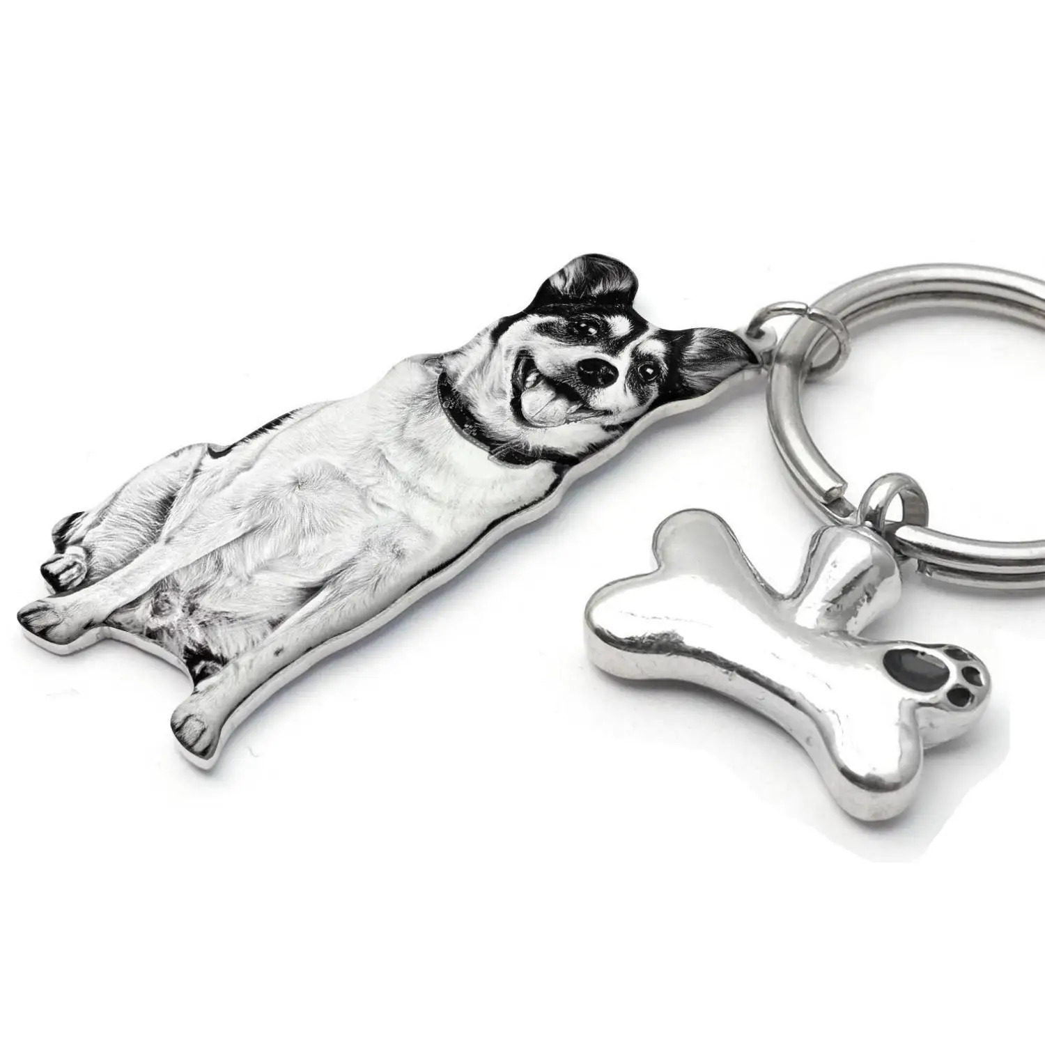 Key Rings Custom Dog Urn Keychain Personalized Ashes Chain Cylinder Cremation Pet Memorial Ring Po Keepsake Jewelry 231206