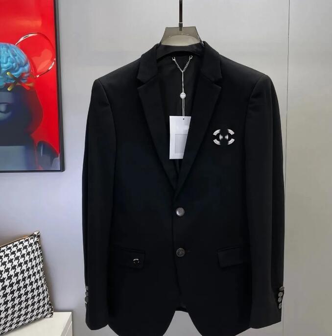 C23C high quty designer men suit rhinestone black business luxury mens blazer jacket L251103