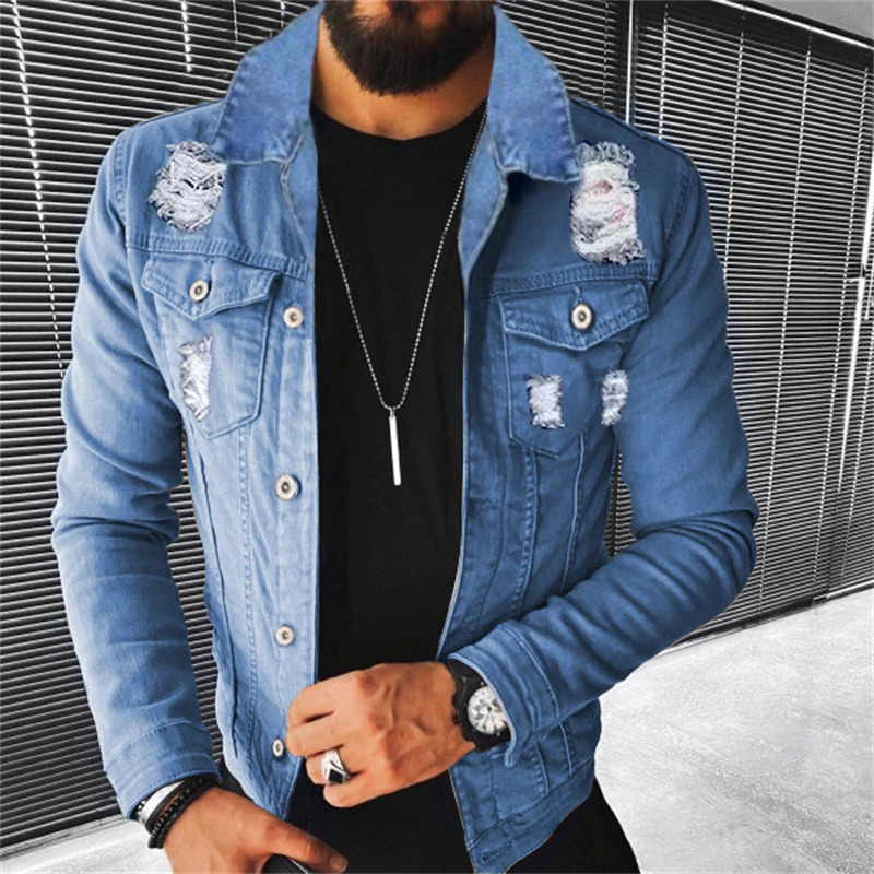 Men's Jackets Denim jacket 2023 Autumn Casual Pure Cotton Slim Fit Street Stylish Motorcycle Jean Jacket Streetwear Men Coats 231207