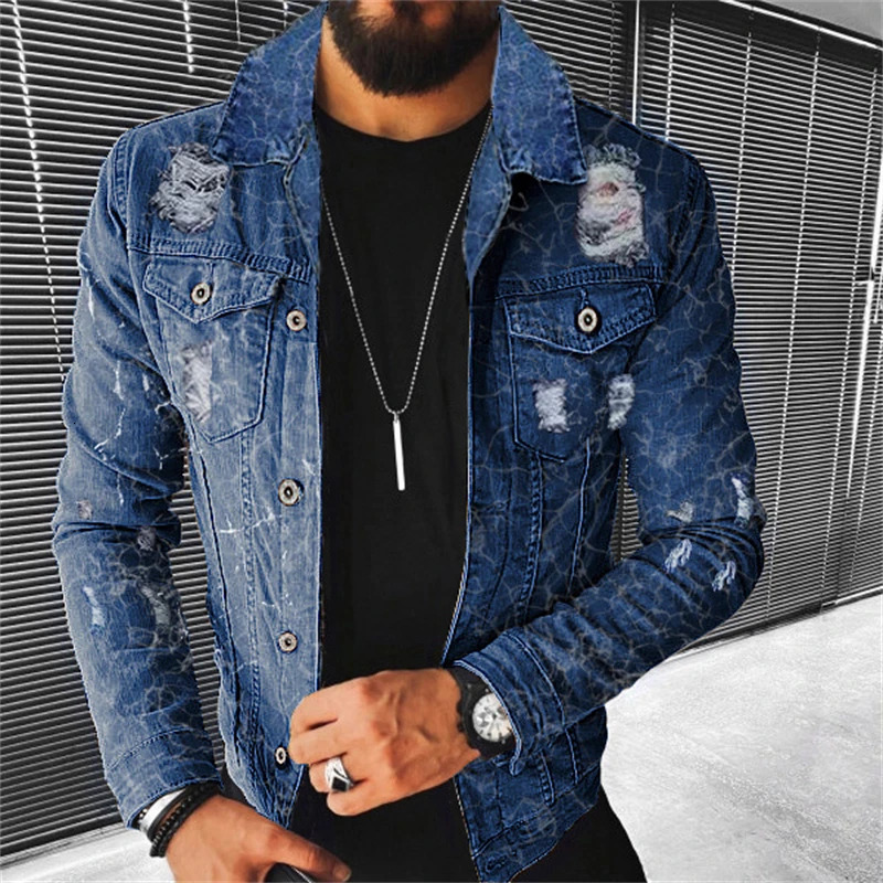 Men's Jackets Denim jacket 2023 Autumn Casual Pure Cotton Slim Fit Street Stylish Motorcycle Jean Jacket Streetwear Men Coats 231207