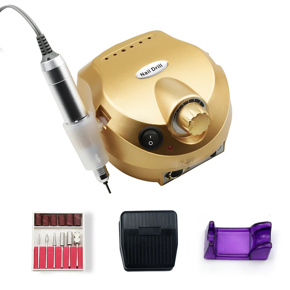Nail Art Equipment 3500020000 RPM Electric Nail Drill Machine Mill Cutter Sets For Manicure Nail Tips Manicure Electric Nail Pedicure File 231207