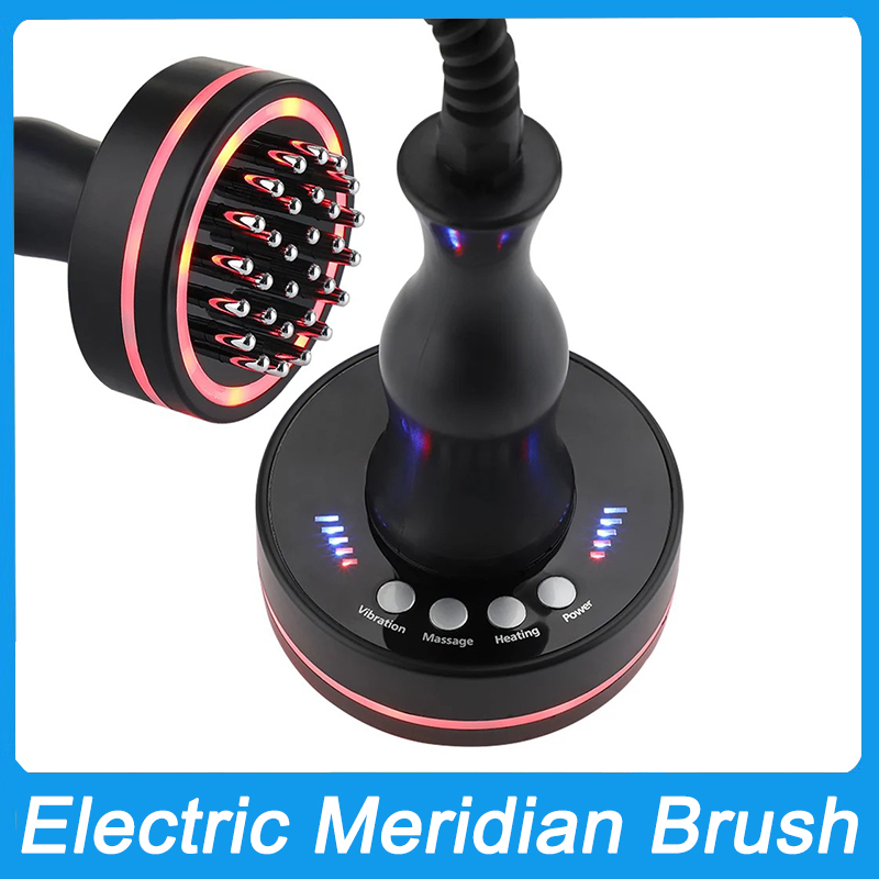 Electronic Meridian Brush Electric Scrapping Massager Microcurrent Tool Infrared Heat Anti Cellulite Magnet Therapy Guasha Scraping Fat Burner Slimmin