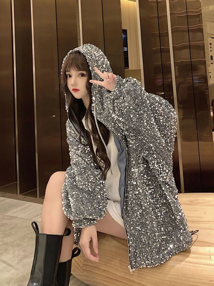 Women s Vests Hooded Jackets Oversized Clothing Trendy Outerwear Loose Thick Adorable Coat Long sleeved Tops Spring Autumn 231207