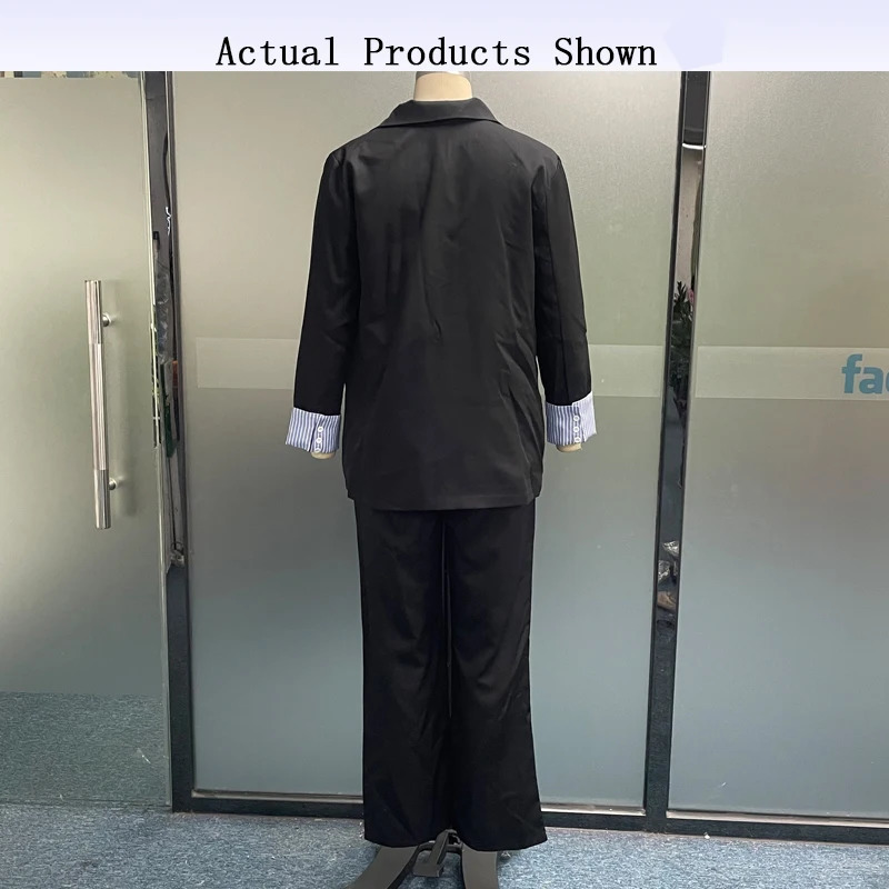 Women's Two Piece Pants Waytobele Women Blazer Suit Autumn Simple Office Casual Solid Long Sleeve Lapel Top Loose Sets Streetwear 231206