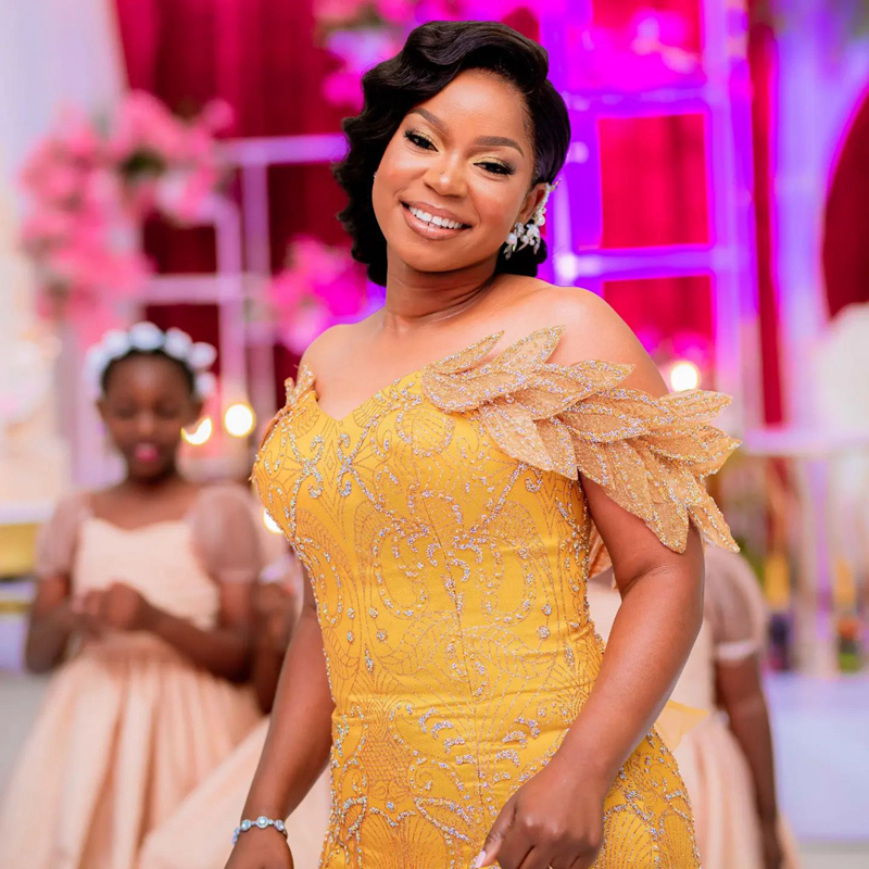 2023 Aso Ebi Promdress Yellow Mermaid Off Shoulder Lace Applique Beaded Evening Dress Vestidos De Gala Second Reception Prom Gowns Birthday Party Afri