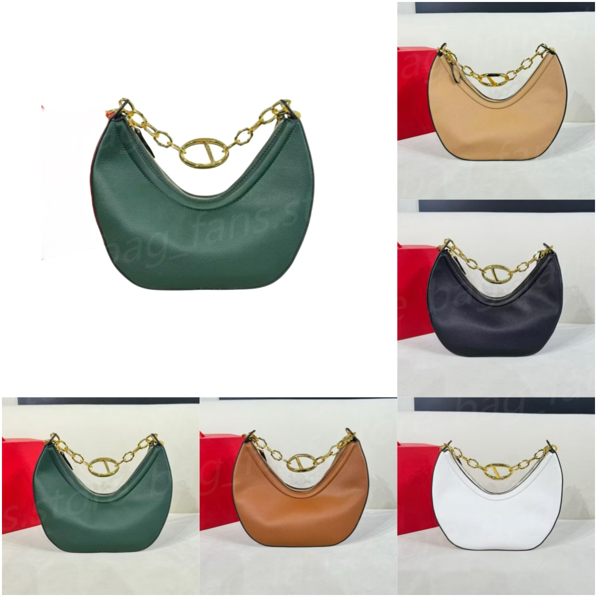 (go off picture not the description) High Quality Designer Hobo Bag Women's Fashion Handbags Vlogo Moon Chain Bags 29x23x11cm 25635