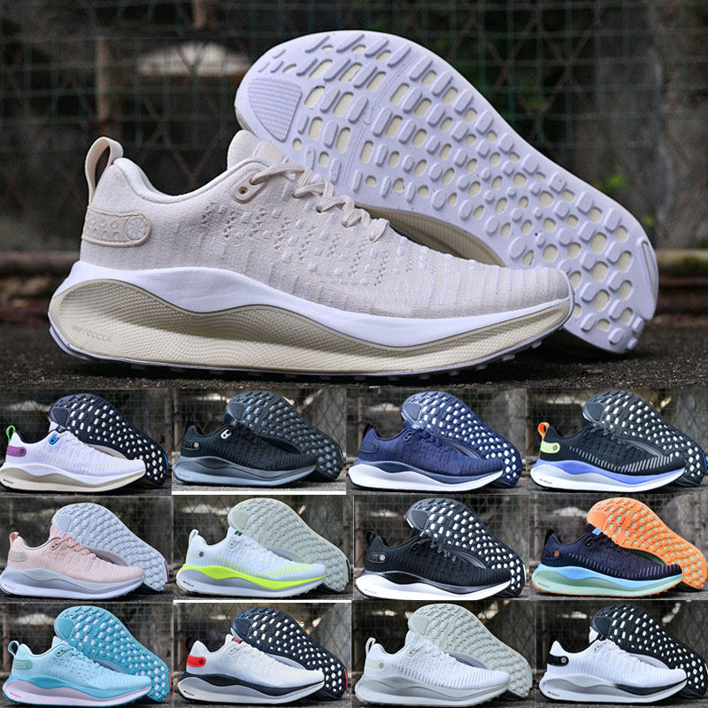 ReactX Infinity Run 4 Running Shoes White Volt Triple Black Light Crimson Pink Zebra Clean Yellow Mens Trainers Work Out Jogging Womens Sneakers Sports Shoes