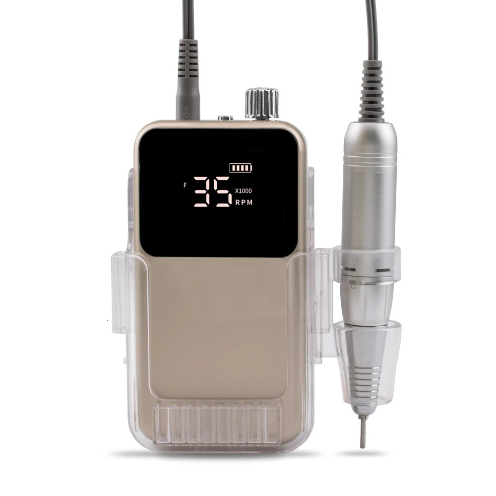 Nail Art Equipment SIMINAIL Rectangle Nail Drill Rechargeable Desktop Base 35000RPM Manicure Electric Machine Nail File Pedicure Cordless Drilling 231