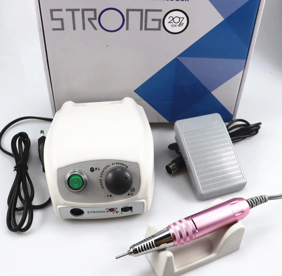 Nail Art Equipment Strong 210207B Electric Nail Drill 65W Milling Machine for Manicure Pedicure Nail Drill Apparatus for Manicure Machine Tool 231207