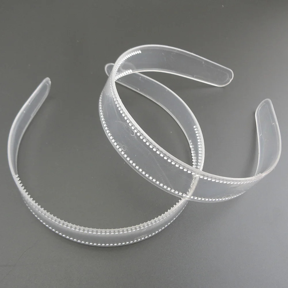 Headbands 10PCS 25cm Clear Plastic with Teeth Plain Transparent Hairbands for DIY Women Hair Accessories Raw Hoops 231207
