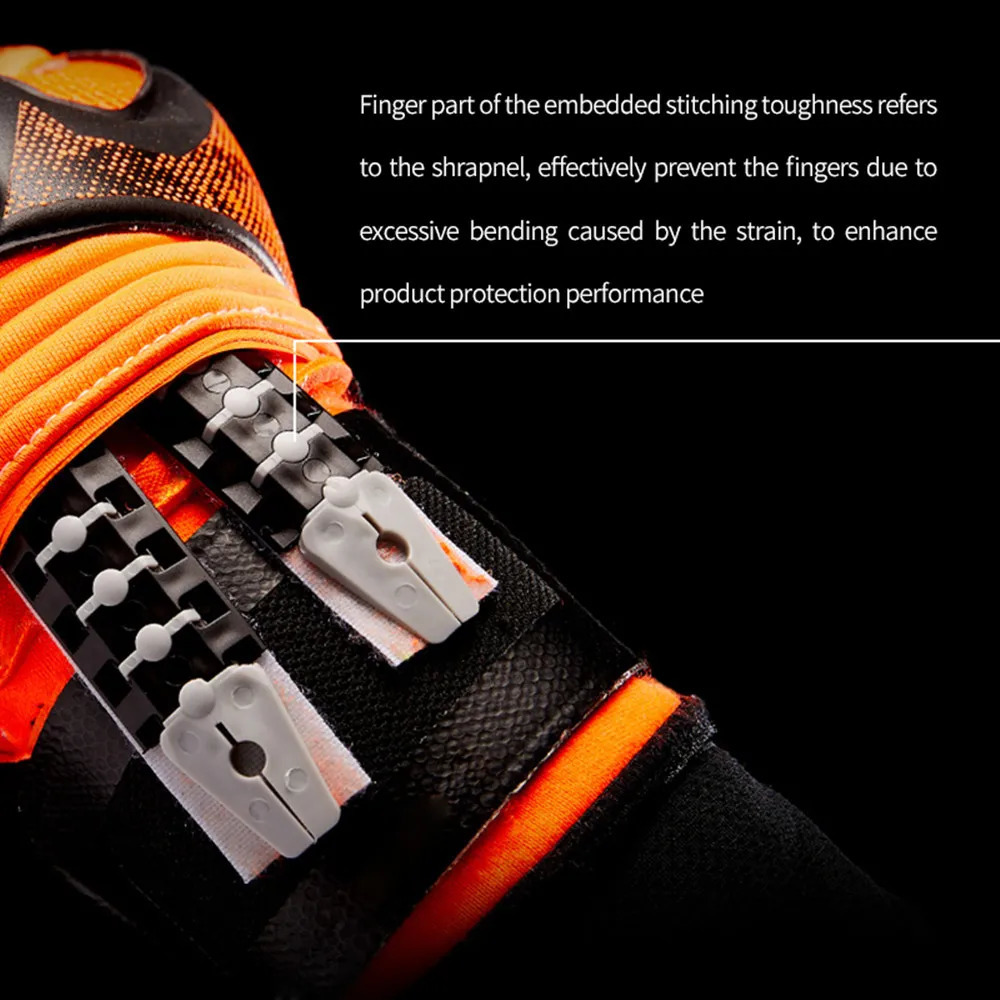 Sports Gloves Men Kids Professional Soccer Goalkeeper Gloves Soft Full Latex Slip Strong Protection Football Goal Keeper Gloves 5 Finger Save 231207