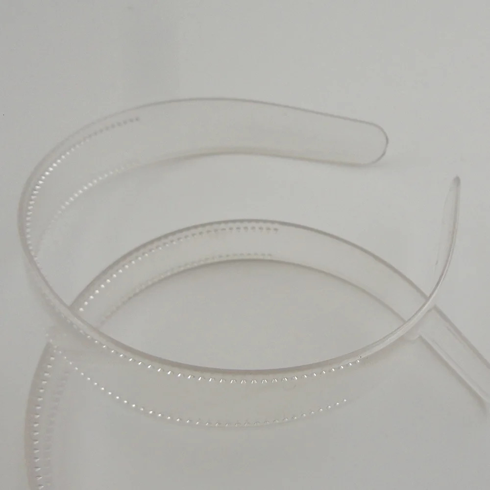 Headbands 10PCS 25cm Clear Plastic with Teeth Plain Transparent Hairbands for DIY Women Hair Accessories Raw Hoops 231207