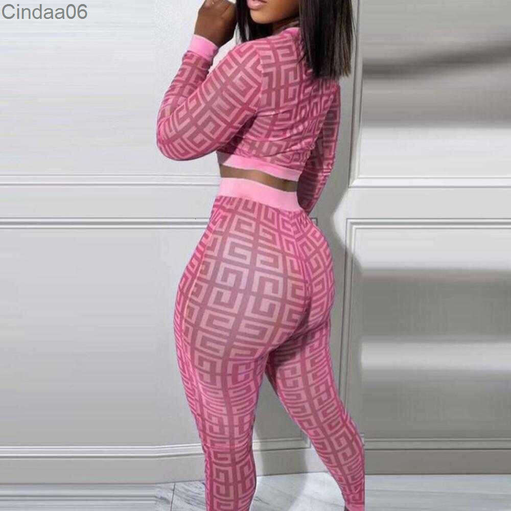 Designer Womens Tracksuit Two Peice Set Fall Spring 2 Pieces Letter Pattern Matching Sets Sexy Party Birthday Outfits Festival Holiday Clothes