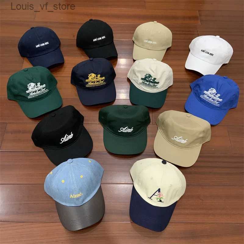 Ball Caps 2024 New Retro Baseball Cap Couple Models Outdoor All-match Casual Embroidery Letters Cap Wide Brim Hat T231208