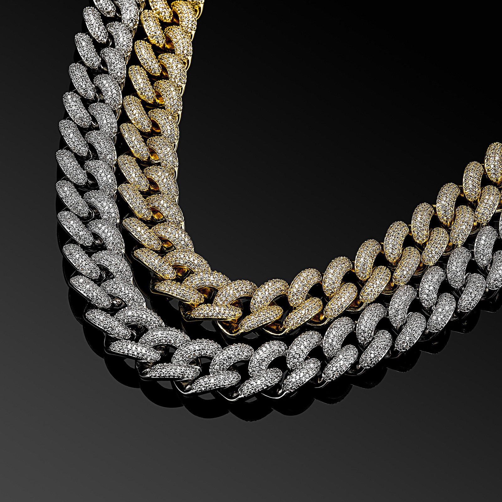 necklace moissanite chain cuban link designer men 25mm wide 3row inlaid pass diamond tester iced out Miami 925 Sterling Silver Fine jewelry