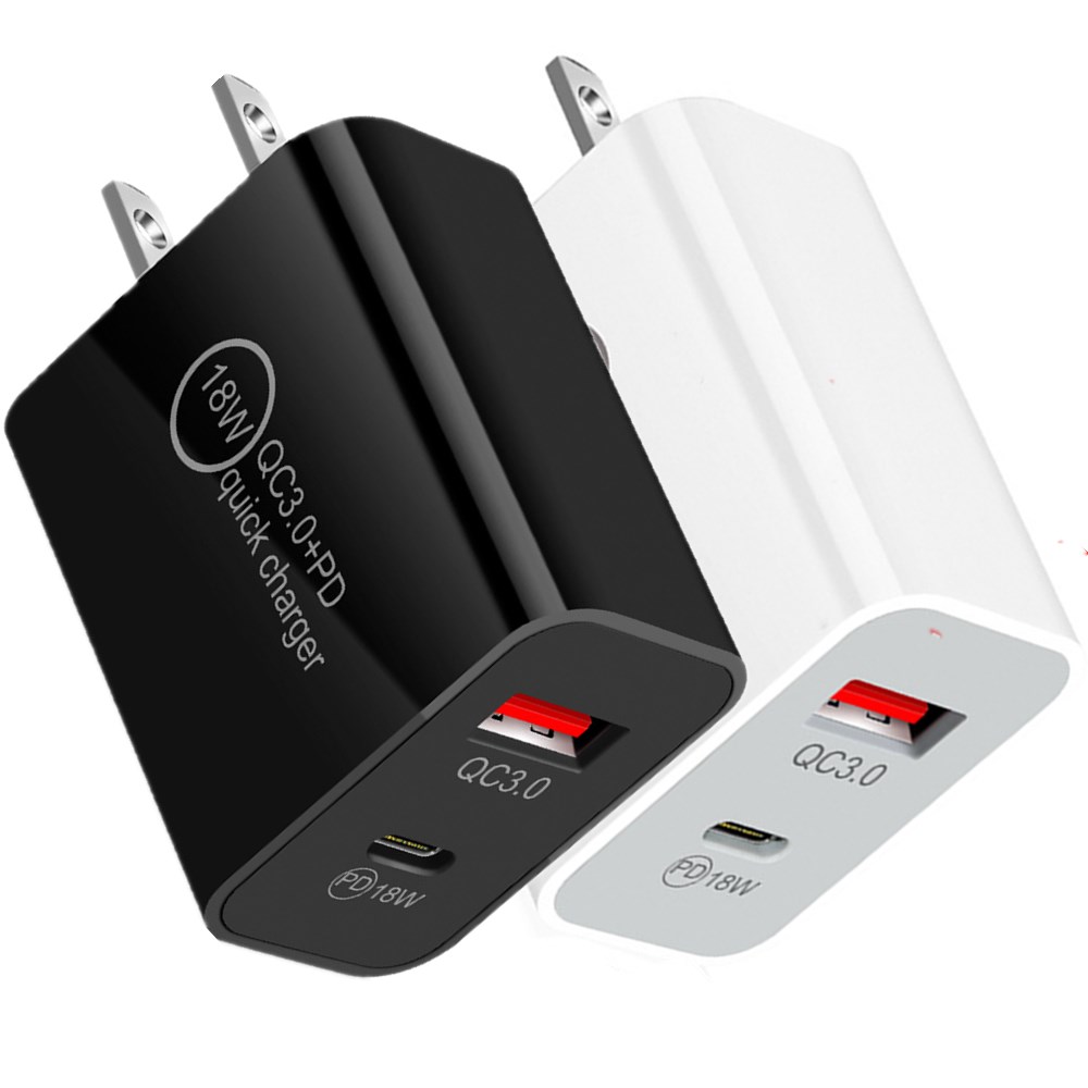 EU US AC Home travel 2.4A Type c Wall Charger USB C PD Power adapter Chargers 20W 18W 12W For Iphone 11 12 13 14 15 Pro max Samsung Xiaomi Huawei Andr