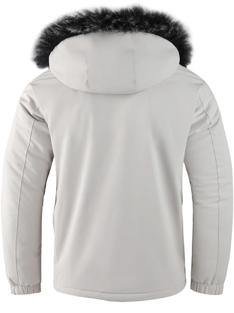 Men s Jackets Winter jacket warm fleece thickened hooded men s waterproof outdoor soft shell winter fashion leisure windbreaker 231208