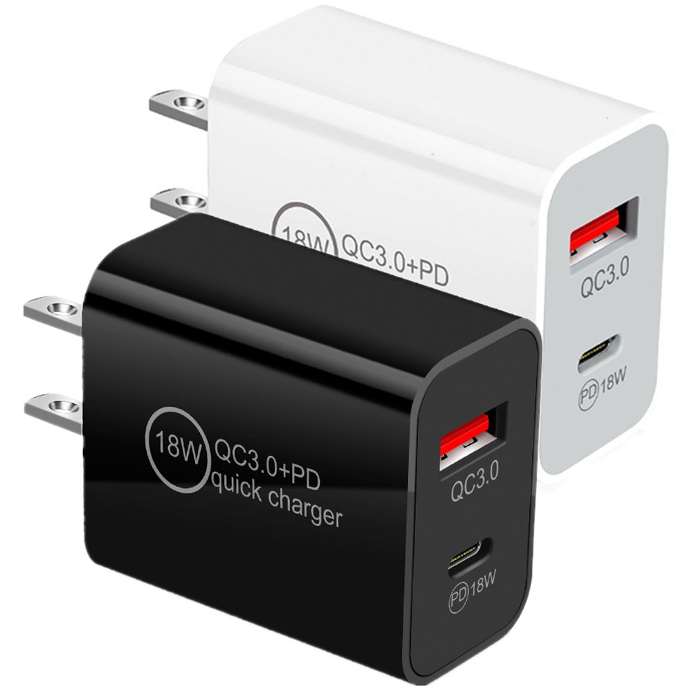 EU US AC Home travel 2.4A Type c Wall Charger USB C PD Power adapter Chargers 20W 18W 12W For Iphone 11 12 13 14 15 Pro max Samsung Xiaomi Huawei Andr
