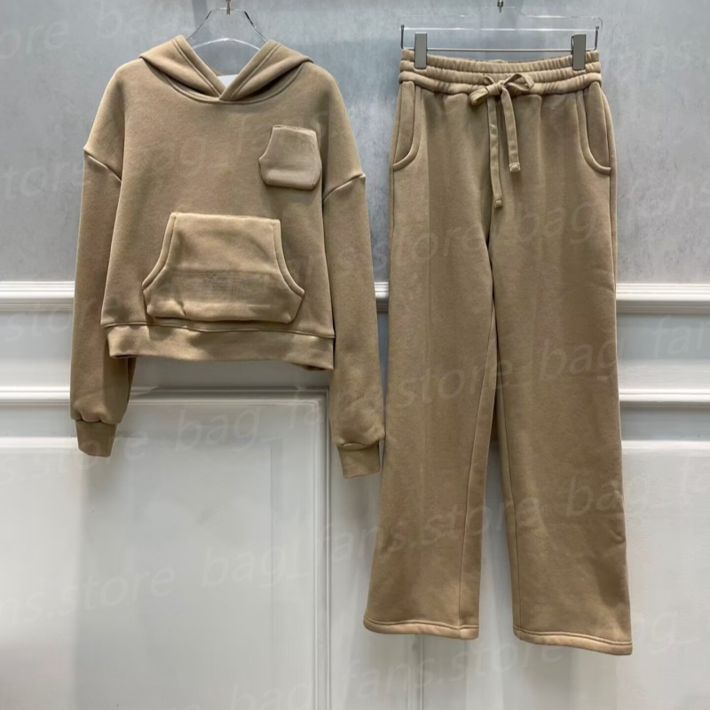 High Quality Designer Tracksuits Women's Fashion Sets Long Sleeve Hoodies Pants Winter Warm Plush Hoodie 25632