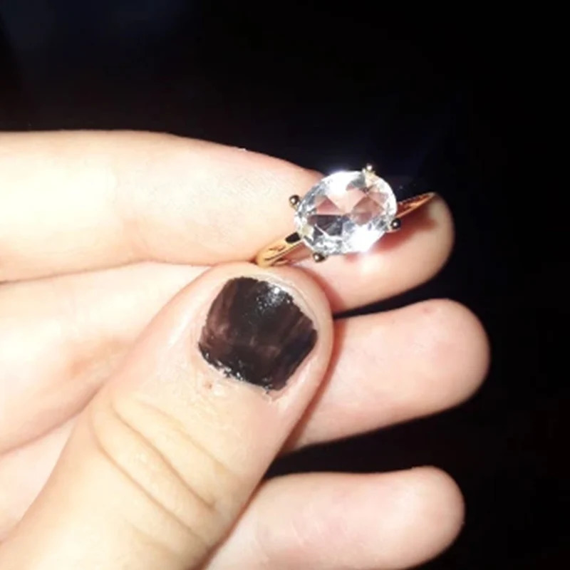 Wedding Rings Boho Oval Birthstone Ring Stainless Steel Couple Birth Stone For Women Jewelry Bride Mother Gift Bague 231208