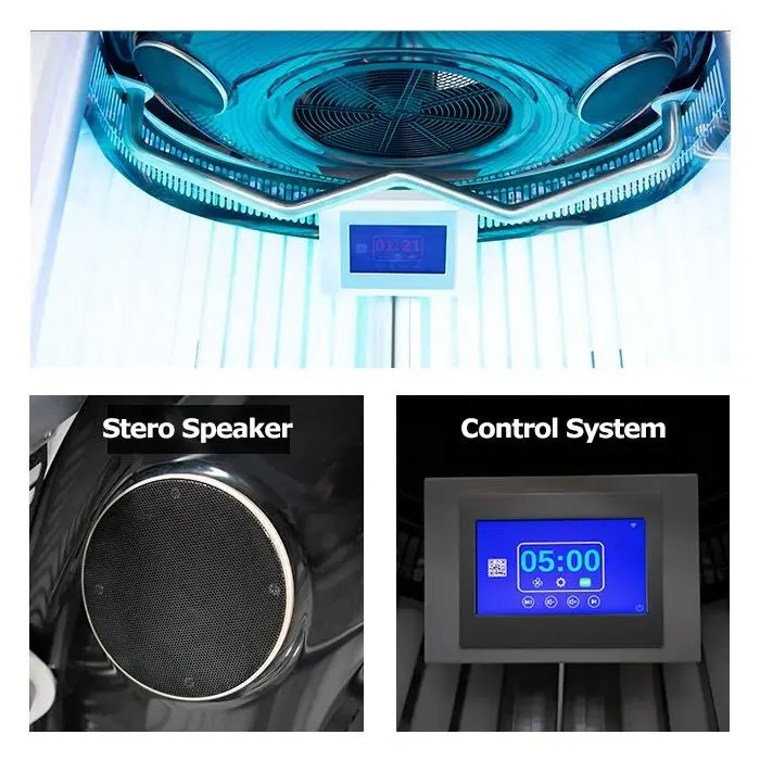 Vertical Solarium Slimming Capsule High Power Stand up Sunbeds UV Collagen Combined Tanning Bed Salon Equipment