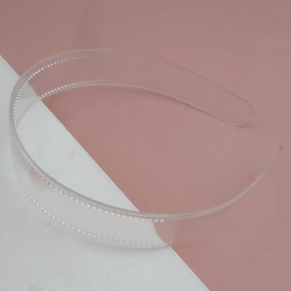 Headbands 10PCS 25cm Clear Plastic with Teeth Plain Transparent Hairbands for DIY Women Hair Accessories Raw Hoops 231207