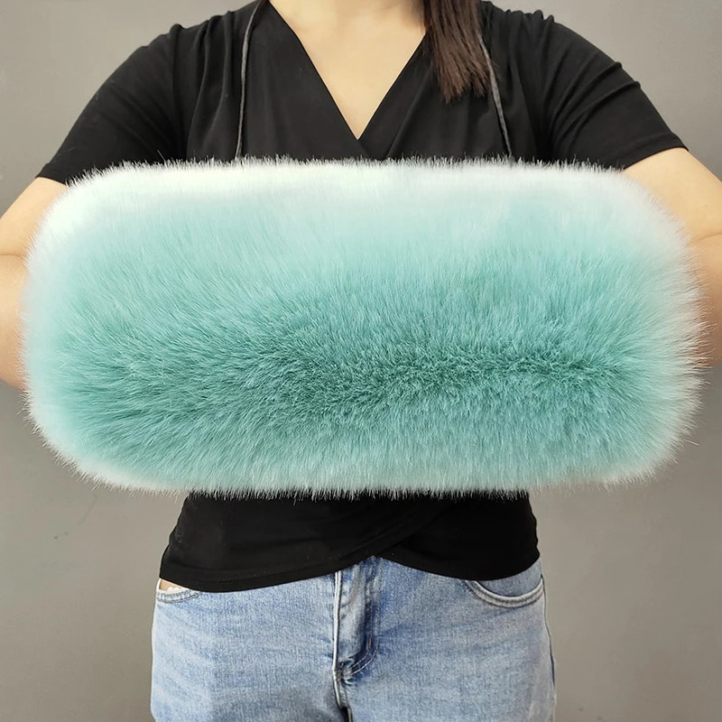 Five Fingers Gloves Women Winter Muff Fluffy Hand Warmer Thicken Faux Fur Warm Gloves Soft Winter Warm Fur Mittens Warm Sleeve 231207