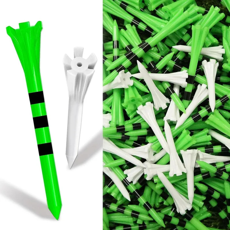 Golf Tees 100Pcs Golf Tees Plastic 3 1/4 2 3/4 1 1/2 Inch Unbreakable 80 Driver Tees with 20 Iron Tees Mixed Pack Drop 231204