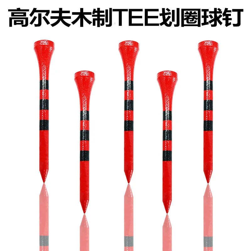 Golf Tees 100pcs Professional Bamboo Golf Tees 5x Strong Than Wooden Tee Red White Practice Game Ball Tee for Irons Drivers Hybrids 231204