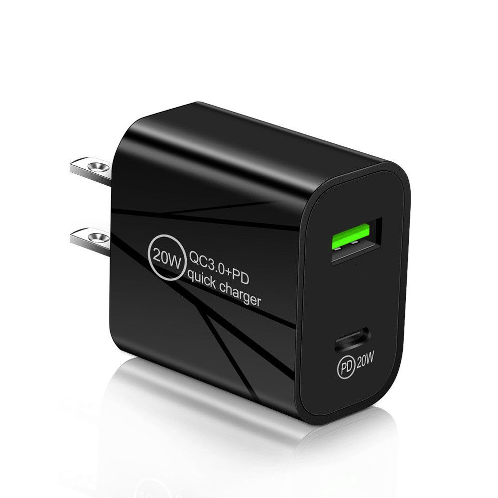 Universal 2.4A 12W 18W 20W Dual Ports Type c USB-C PD EU US Wall Charger Power Adapters For IPhone x xs max 11 12 13 14 15 Pro Samsung tablet pc Andro