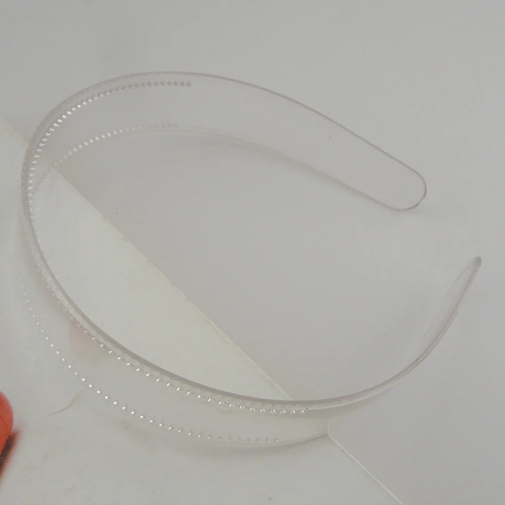 Headbands 10PCS 25cm Clear Plastic with Teeth Plain Transparent Hairbands for DIY Women Hair Accessories Raw Hoops 231207