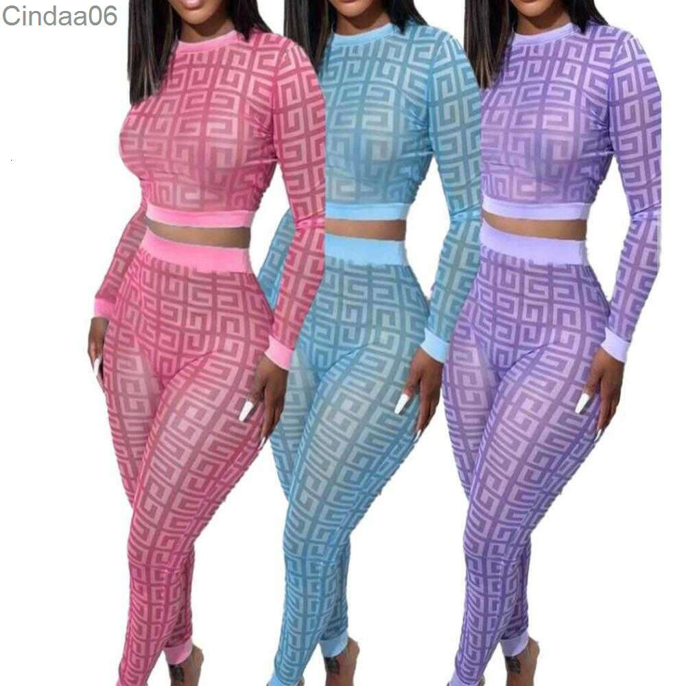 Designer Womens Tracksuit Two Peice Set Fall Spring 2 Pieces Letter Pattern Matching Sets Sexy Party Birthday Outfits Festival Holiday Clothes