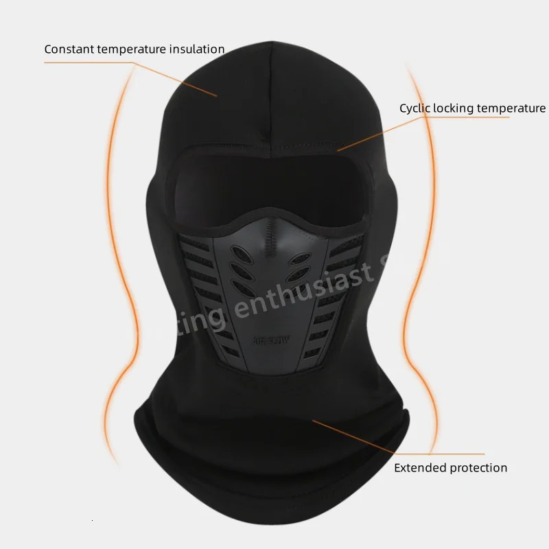 Cycling Caps Masks Winter Ski Mask Baraclava Mask Hat Men's and Women's Bicycle Riding Hat Windproof and Warm Fleece Ski Board Warm Neck Sca