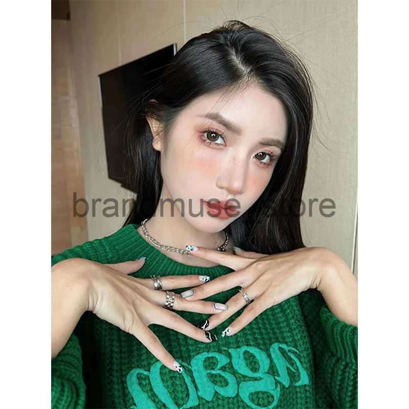 Women's Knits Tees MEXZT Y2K Cropped Sweater Women Streetwear Letter Embroidery Knitted Pullovers Harajuku Christmas Short Jumpers Korean Knitwea