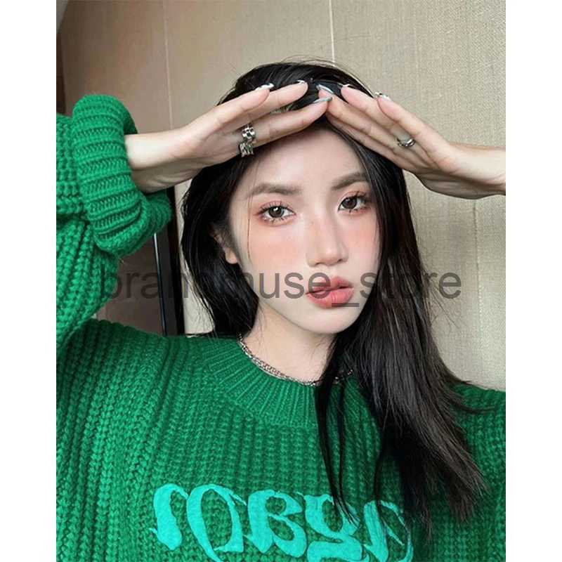 Women's Knits Tees MEXZT Y2K Cropped Sweater Women Streetwear Letter Embroidery Knitted Pullovers Harajuku Christmas Short Jumpers Korean Knitwea