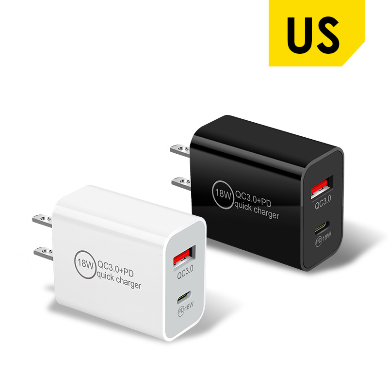 EU US AC Home travel 2.4A Type c Wall Charger USB C PD Power adapter Chargers 20W 18W 12W For Iphone 11 12 13 14 15 Pro max Samsung Xiaomi Huawei Andr