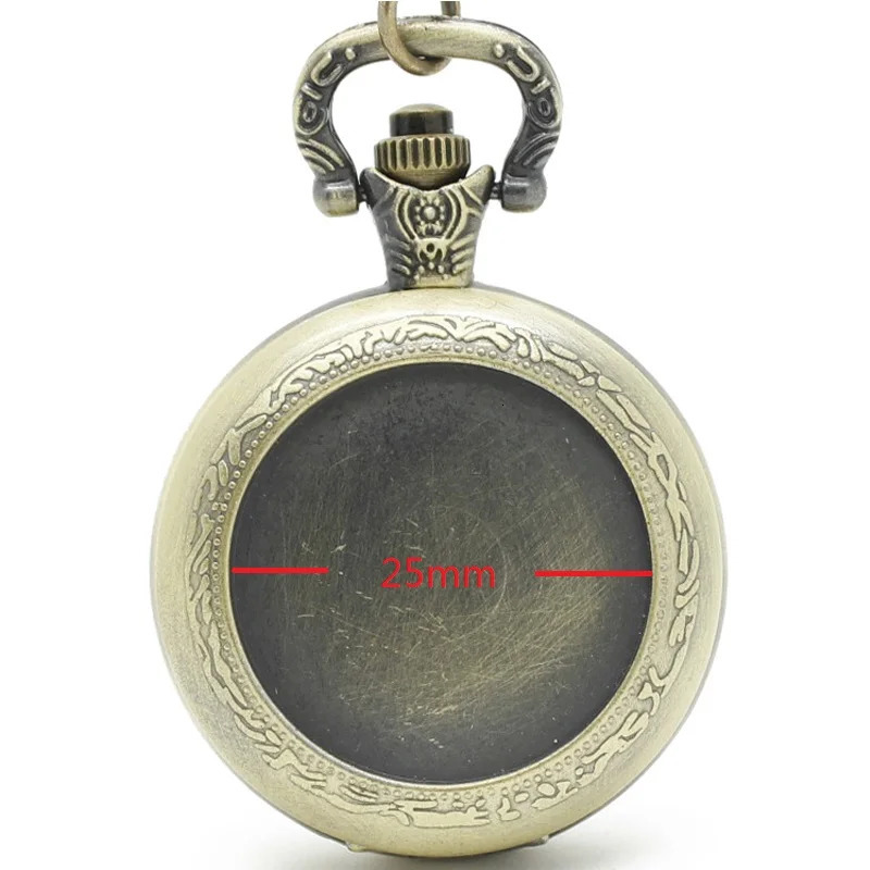 Pocket Watches 10pcs/lot Steampunk Vintage can DIY sticker picture epoxy Pocket Watch Necklace pendant xmas friend party gift 231207