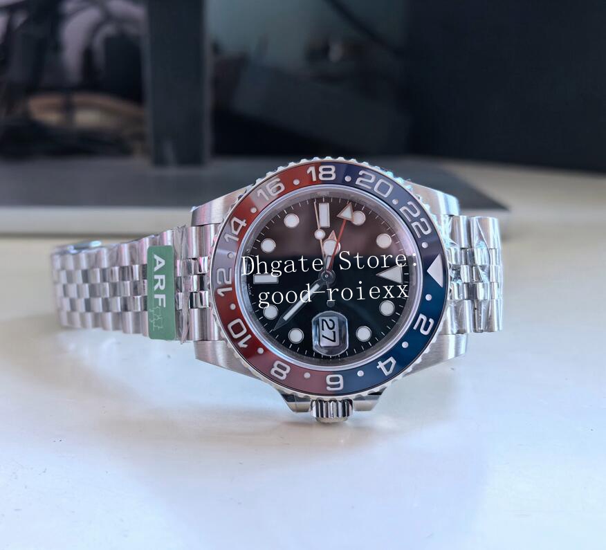 Watches Men Automatic Cal.3285 Men's Watch Red Blue Ceramic Bezel Ar Maker ArF 904L Steel Eta Water Resistant 126710 Luminous 40mm Wristwatches