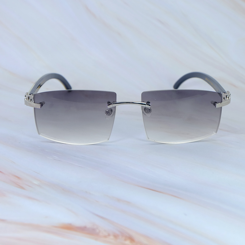 Oversized Sunglasses Vintage Mens Decoration Fashion Designer Carter Lxury Eyewear Genuine White Black Buffalo Horn Driving Shades Sun Glasses