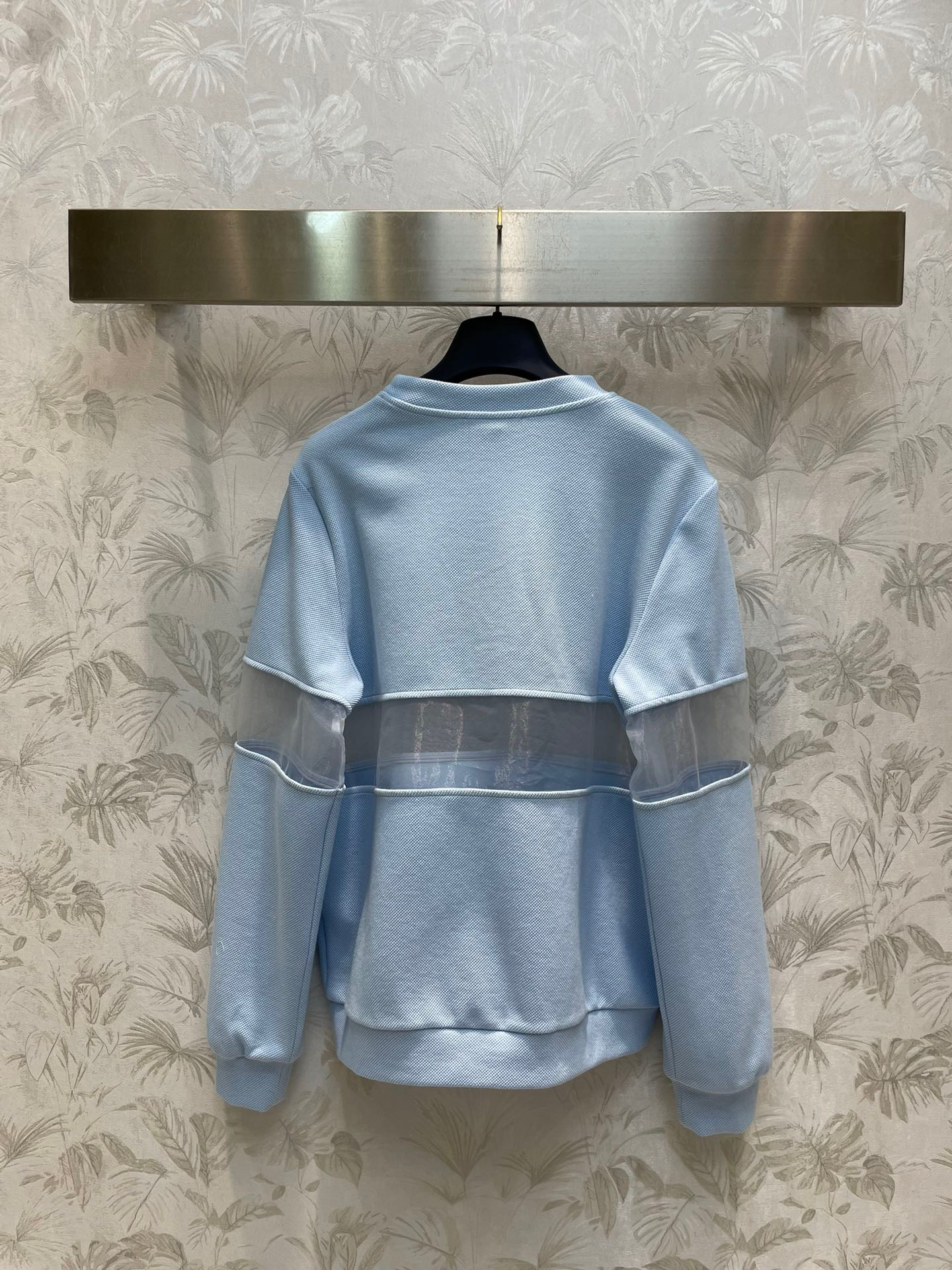 Women's Colour Casual Translucent Patchwork Loose Lantern Sleeve Tops