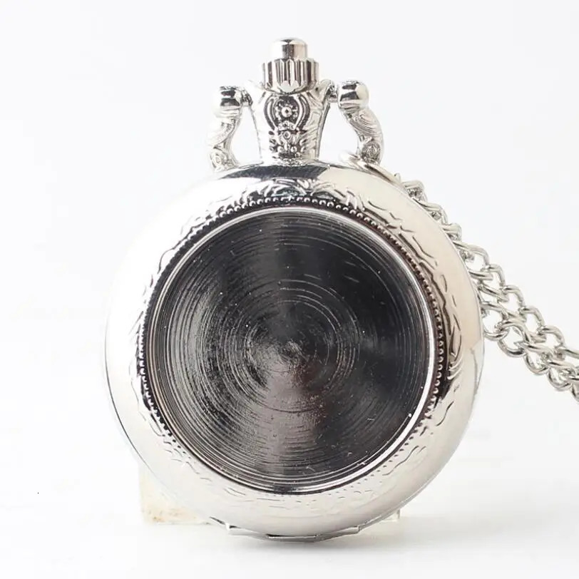 Pocket Watches 10pcs/lot Steampunk Vintage can DIY sticker picture epoxy Pocket Watch Necklace pendant xmas friend party gift 231207